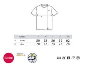tallas camisetas shenronz