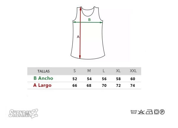 tallas camisetas tirantes